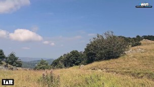 my best friend interrupted my hike and drove me to drain his balls in the mountains – little arden